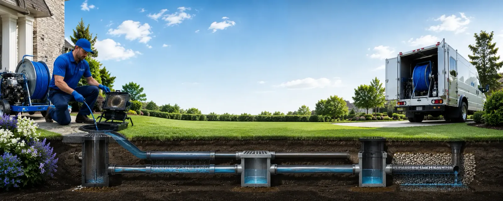 Outdoor drain cleaning information for Simpson, KS